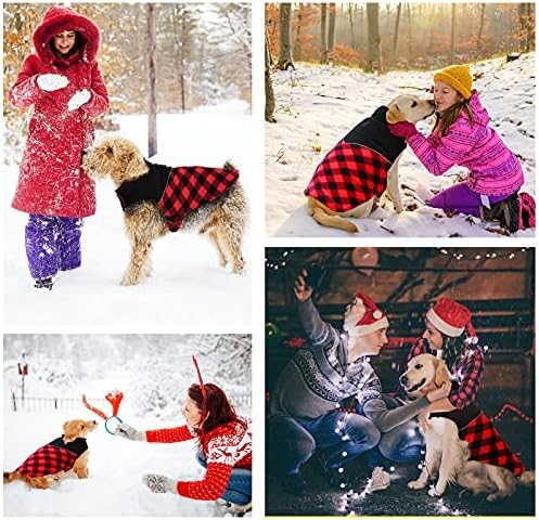 Casaco de inverno reversível para cachorro Fragralley - jaqueta xadrez quente para clima frio, roupas