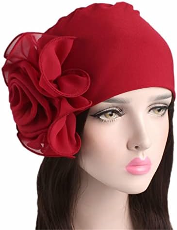 Sawqf mulher linda flor Turbano elástico de pano de cabeça chapéu hijabs feminino Acessórios de cabelo