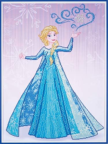 Kit de pintura de diamante Vervaco: Disney Ice Magic Elsa, 40 x 40cm, multi