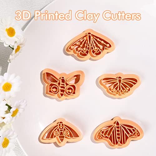 Cortadores de argila de mariposa Puocaon Boho - cortadores de argila de polímero de mariposa Celeste