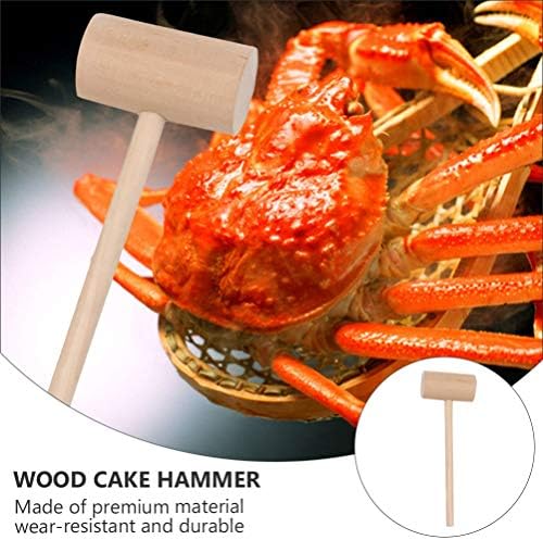 Doitool Kids Toys Miniature Wood Hammer 15pcs de madeira lagosta de caranguejo marlets marelas de frutos