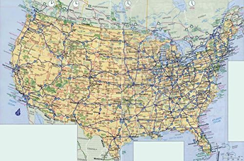 Presentes delicia o laminado 36x24 Poster: Rapa - no mapa de rodovias altas dos EUA. As rodovias