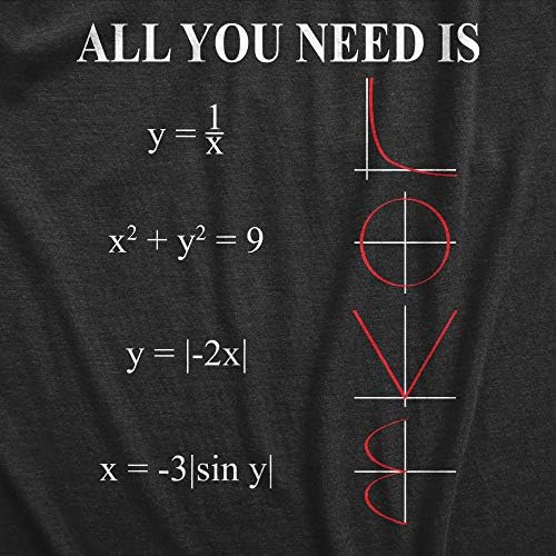 Masculino tudo o que você precisa é amor equação tshirt