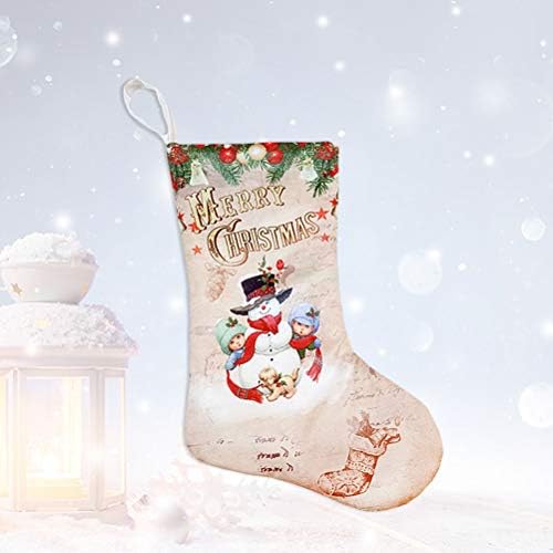 Meias de Natal 2pcs 2pcs pendurando meias de natal pingente de neve para decoração (boneco de neve