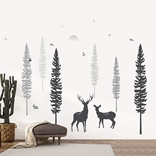 Caixa de arte de madeira decoração de berçário da floresta - tema da floresta sonhadora Decalques