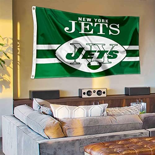 New York Jets Trowback Vintage Retro 3x5 Bandeira Bandeira