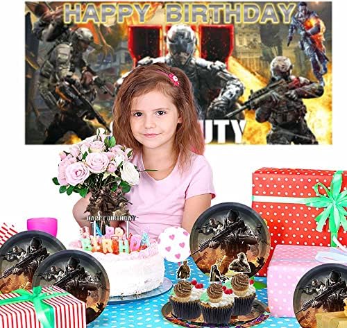 Vedio Game Call Duty Festa de festa Decorações de aniversário Placas Balões Banner Toppers de