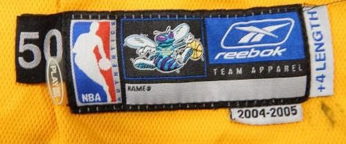 2004-05 New Orleans Hornets Matt Freije 35 Jogo emitido Jersey Amarelo 50+4 16 - Jogo da NBA usado
