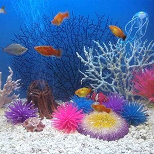 U-M Pulabo Fish Tank Aquário Decoração Artificial Silicone Sea Anemone Fake Coral Aquático Ornamento