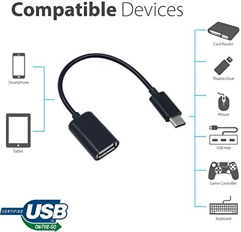 Adaptador OTG USB-C 3.0 Compatível com seu cancelamento de ruído ativo livre de tom LG FN7UV Para