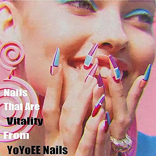 24 PCs Yoyoee 3d Daisy False Nails Pressione ALMOND em pregos