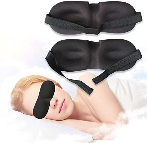 Andy's Orchids 2 embalagem máscara de sono, para mulheres e homens com copo com contorno máscara preta