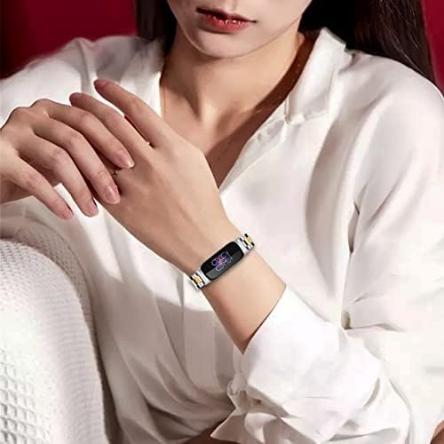 Ajuste para Fitbit Inspire 3 Bands Mulheres, Men, Redunda Relunção de Metal Substituição de Metal Straps de pulseiras