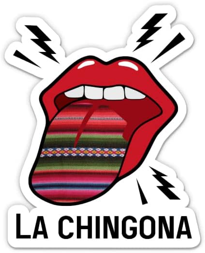 Adesivo de La Chingona - adesivo de laptop de 4 - vinil à prova d'água para carro, telefone, garrafa de água - Decalque La Chingona