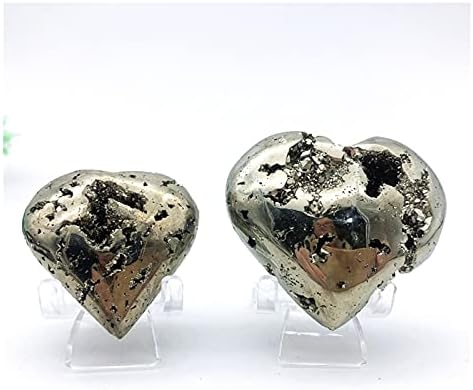 Ruitaiqin shedu 1pcs pirita natural forma de coração Cristais de quartzo Cristais crus e minerais Energy Stones
