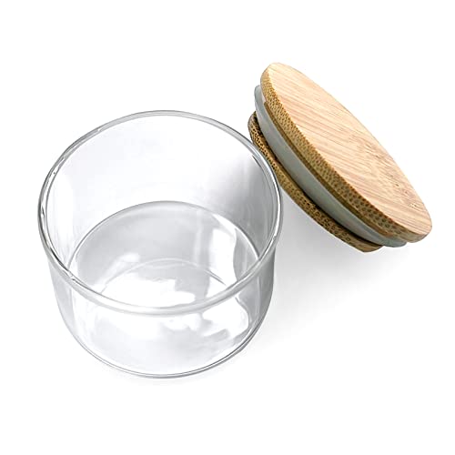 Acrílico líquido em pó de vidro Dappen prato copo de vidro W Tanque de tampa de bambu de bloqueio para kit de arte