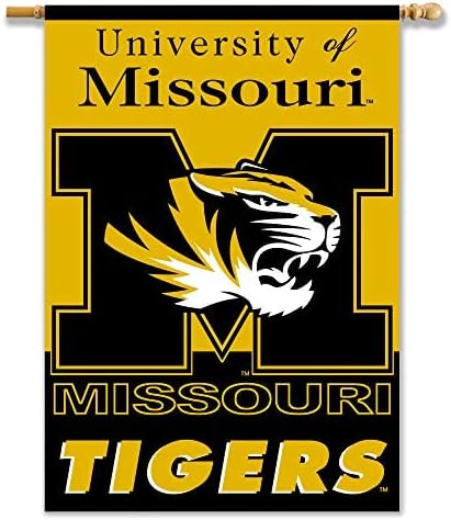 BSI Products, Inc. - Missouri Tigers 28 x 40 Banner com manga de poste - MU Football, Basketball & Baseball