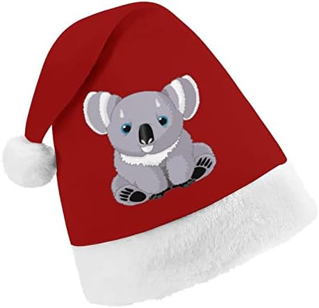 Animal fofo Koala chapéu de Natal macio Papinho de capital Função engraçada para a festa festiva do ano novo de