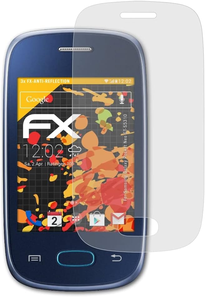 Protetor de tela AtFolix compatível com o filme de proteção de tela Samsung Galaxy Pocket Neo