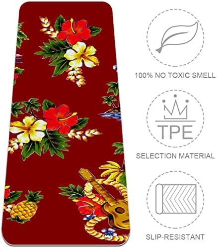 Mat de ioga extra grosso de 6 mm, aloha camisa material imprimido impressão ecológica TPE TECMATS PILATES