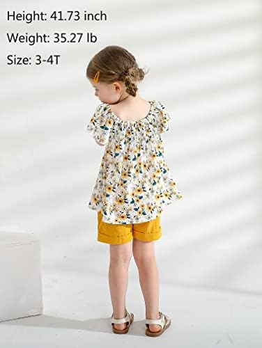 Happyma infantil criança roupa bebê roupas de menina babado com tampas florais shorts shorts roupas de verão