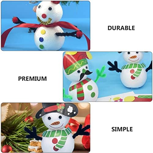 Toyvian Kids Toys 3pcs Shapes de Natal Formação de espuma do boneco de natal Poliestireno boneco de neve diy