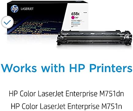 HP 658X Magenta Cartucho de toner de alto rendimento | Trabalha com a série HP Color LaserJet Enterprise M751