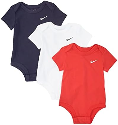 Nike Infant Baby Manga curta Bodysuits 3 pacote