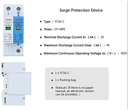KQOO YCS6-C 1P+NPE 20-40KA AC SPD House Surge Protector Protetor Proteção Proteção de baixa tensão Dispositivo
