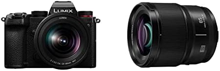 Panasonic Lumix S5 Câmera de espelho de armação completa com Lumix S série 85mm F1.8 L Mount Lens