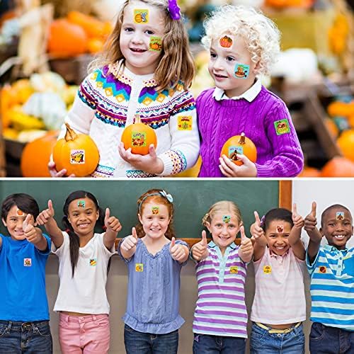 480 peças Adesivos de queda para crianças Ação de Graças Adesivo de outono Multi Color Pumpkin Maple
