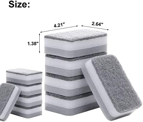BSXGSE Pesado Celulose Esponja de Celulares Esponja Dual Limpa de Matadilho Esponja de Lavagem para Cozinha 10