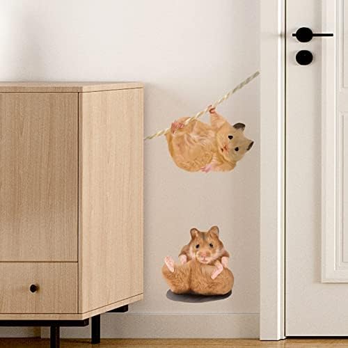 ROYOLAM Hamsters fofos decalque de parede Berçário Rato Rato Rat Animal Wall Stick Removable Peel e Stick