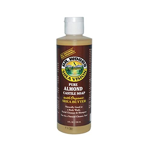 Dr. Woods Pure Almond Liquid Castile Soap com manteiga de karité orgânica, 8 onças
