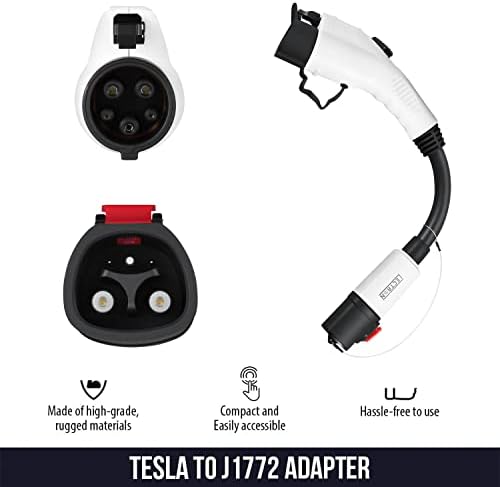 [Somente para J1772 EVS] Adaptador Lectron - Tesla a J1772, Máxão de 40 amp e 250V - Compatível com conector de