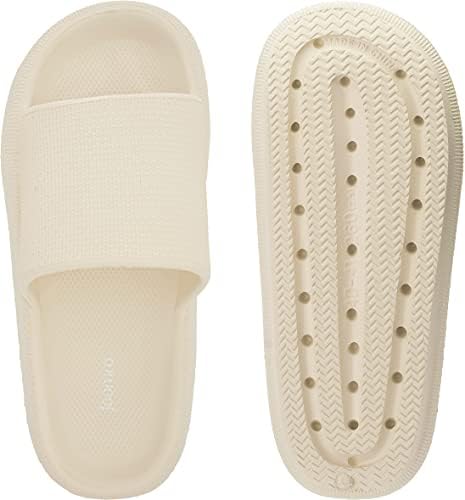 Joomra Pillow Flippers para mulheres e homens não deslizam o chuveiro de secagem rápida sandálias