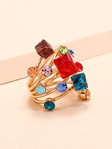 Anéis para mulheres anel de decoração de pedra preciosa
