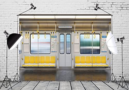 LOCCOR FAST FAST 15X10FT City Subway Car cenário para fotografia 3D Seção transversal de metrô