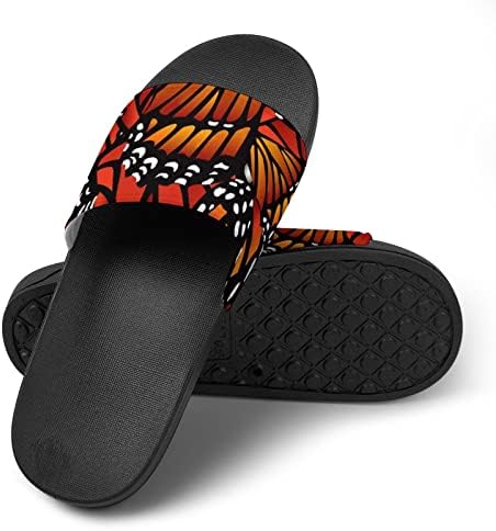 Monarch Butterfly Wings House Sandals Non Slip Aberto dos dedos do pé para massagem Banho