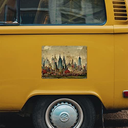 City Skyline Car Magnet 2 PCs - NYC Magnet de carro - adesivo de Hieronymus Bosch
