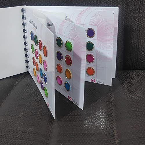 Lady Fashion Premium Livro em espiral redondo Bindi multicolorido com cristais - decoração / decoração de barriga