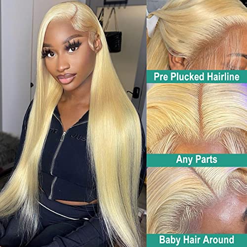30 polegadas 613 perucas frontais retas para mulheres negras sem glueless 613 Lace Fronteiro Cabelo Humano Cabelo