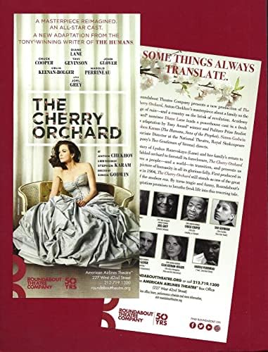 Diane Lane Cherry Orchard Joel Gray/Celia Keenan-Bolger/Chuck Cooper/John Glover/Anton Chekhov/Roundabout Theatre