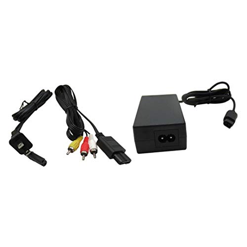 Adaptador de energia CA e cabo de cabo AV Nintendo GameCube Novo lote de carregador GC