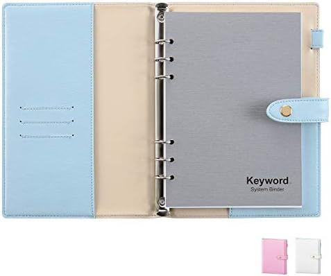 Raymay Fujii WWA52P Organizador pessoal, palavra -chave, BASIC, A5 Binder, Caderno, bolso externo, rosa