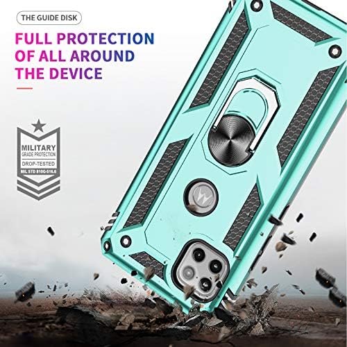 Leyi Moto One 5G Ace Case, Motorola One 5G Ace Phone Case com [2 pacotes] Protetor de tela de vidro temperado,