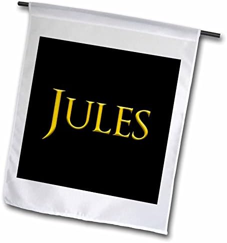 3drose Jules Classic Boy Baby Nome na América. Amarelo em charme preto - bandeiras
