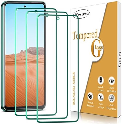 Protetor de tela Kesuwe [3-Pack] para o Samsung Galaxy A52 5G, A52 4g de vidro temperado, dureza 9H, anti-riscos,