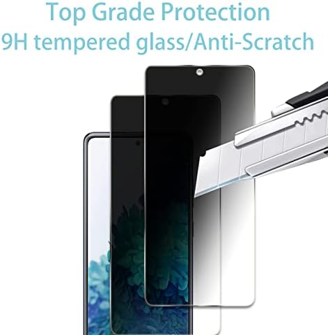 Chrinecy [4 pacote] 2 protetor de tela de privacidade do pacote para Samsung Galaxy S20 Fe com