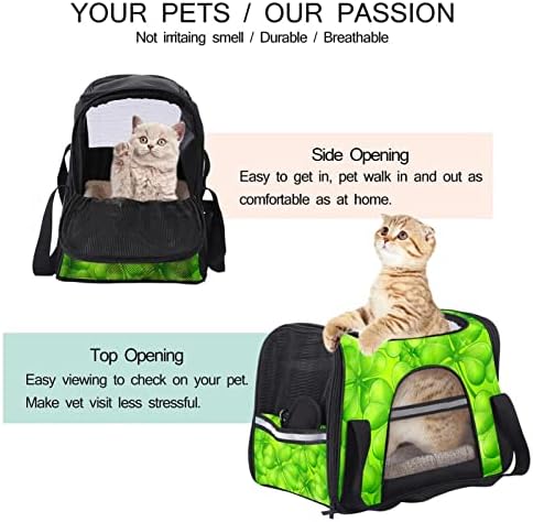 Portador de animais de estimação Clover Folder Background Soff-lateral Pet Travel portadores para
